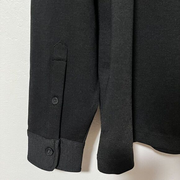 Brooks Brothers Men's Mid Layer Stretch 1/2 Button Shirt Size L Charcoal Gray - Picture 4 of 7